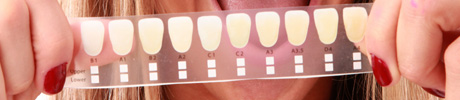 woman deciding her teeth whitening