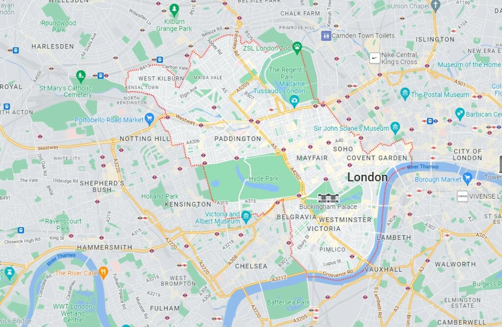 City of Westminster London UK