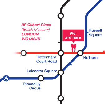 Dentist in Central London Tube Map